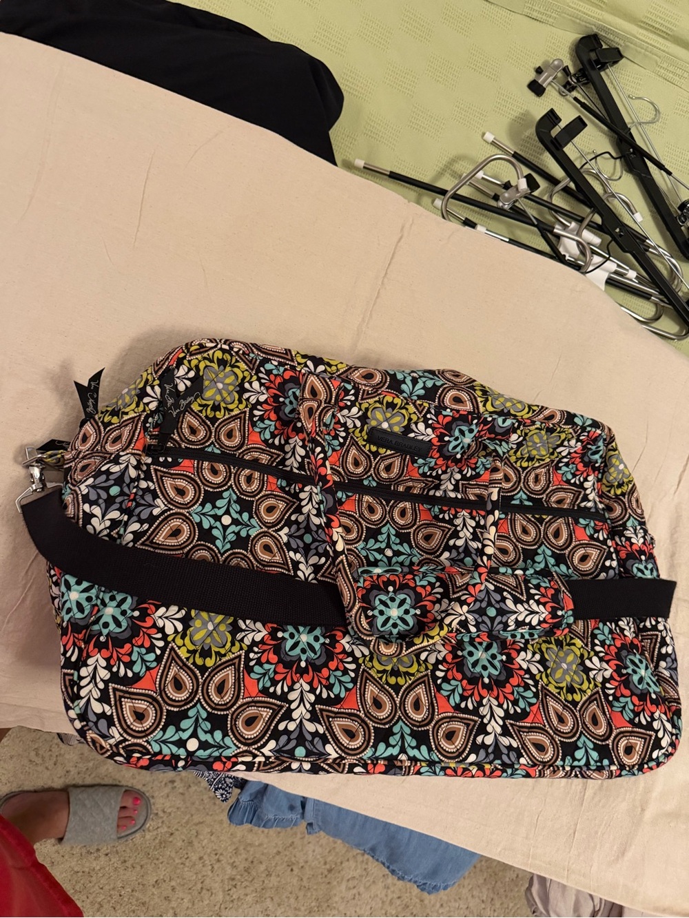 Vera Bradley Nomadic Floral 3 Pc Travel Set Duffel Weekender Hanging Organizer - Picture 6 of 10
